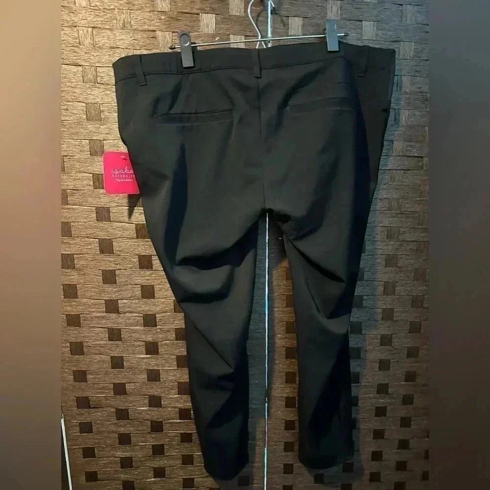 Isabel Maternity Maternity Black pants, elastic behind pockets all way around 16 - Picture 7 of 7